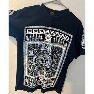 Last Kings Black Medusa Graphic T-Shirt Size L Egyptian Greek Pattern Streetwear